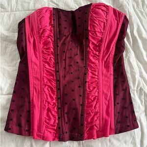 Pink & Black Lace Corset Fairycore Angelic Pinterest Famous Top Size Medium